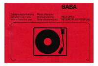 Saba PSP-240 - Owners Manual 